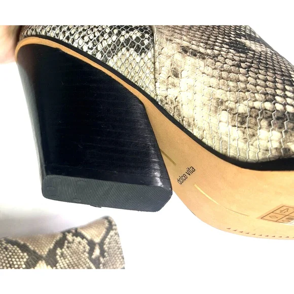 Dolce Vita Womens Snakeskin Print Leather Ankle Boots Size 9.5 Issa NEW - Picture 10 of 15